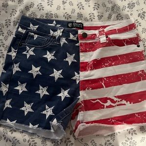 Born Primitive Flex Stretchy Jean Shorts (American Flag) XL